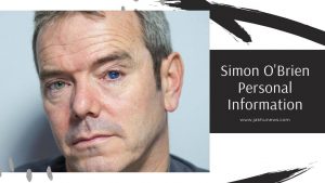 Simon O'Brien Informazioni Personali